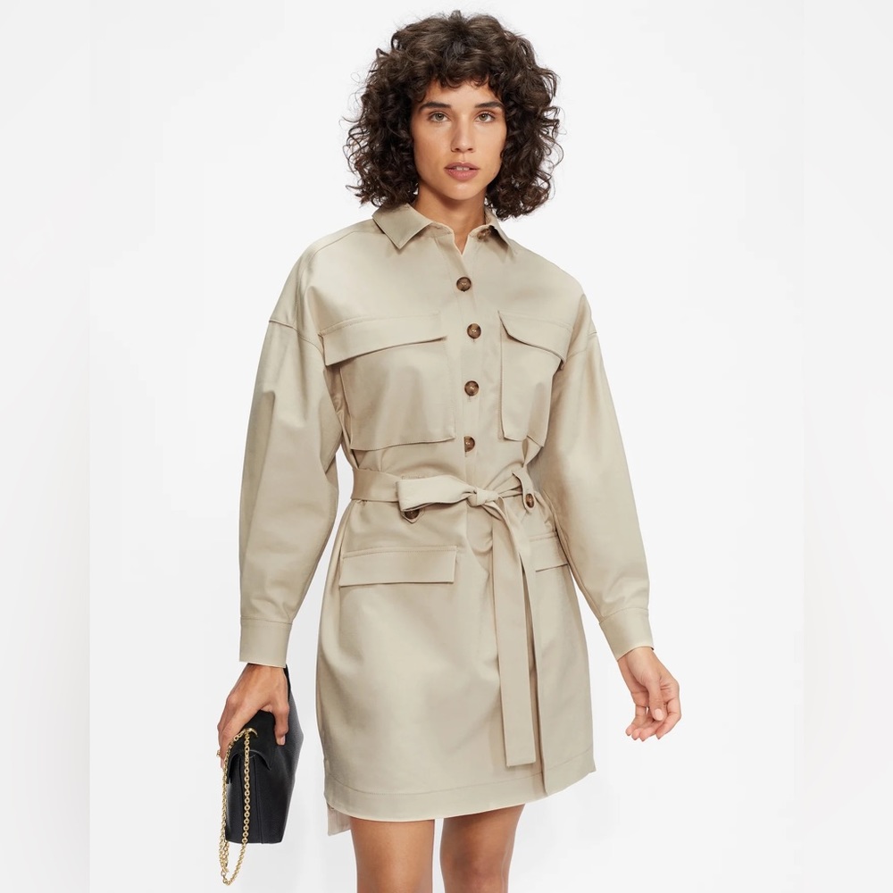 - TED BAKER‎ LONDON Dropped Shoulder Belted utility shirt Dress